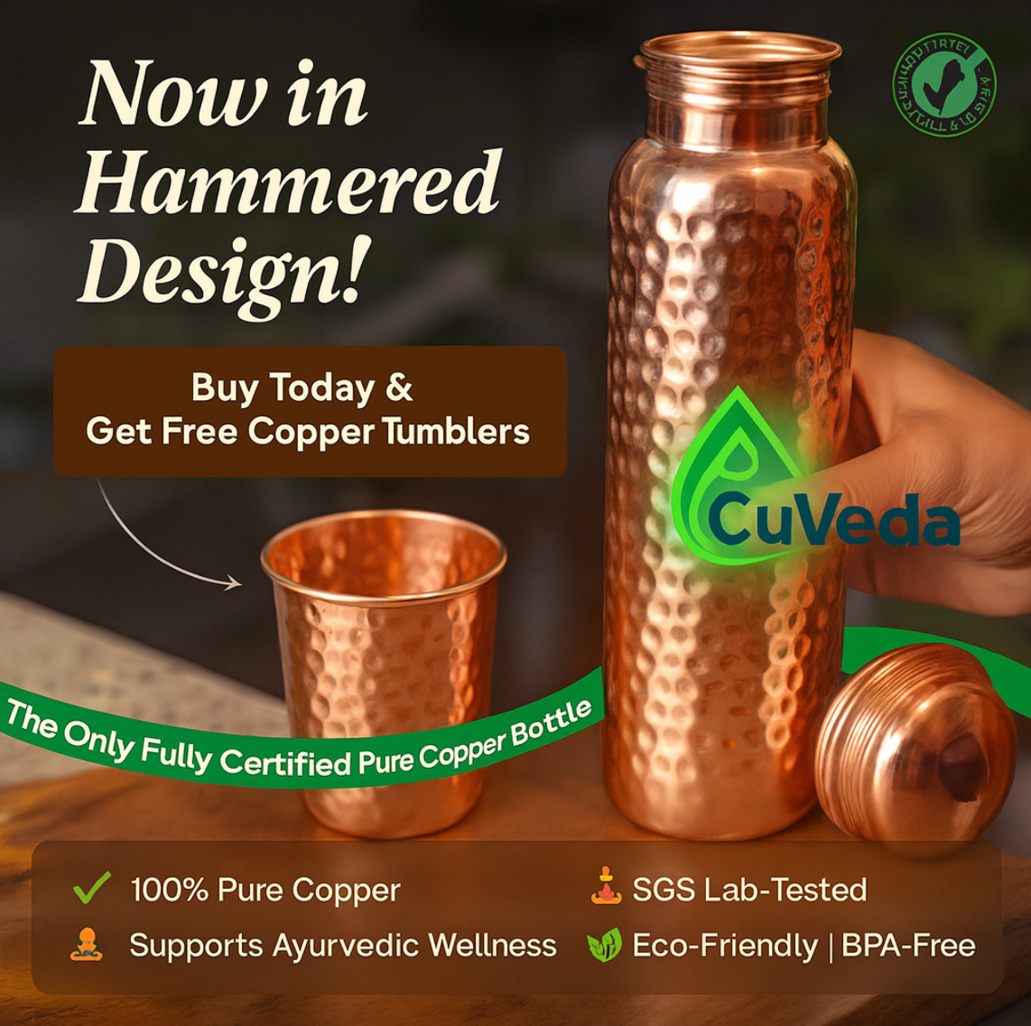 CuVeda™ Copper Bottle 2.0